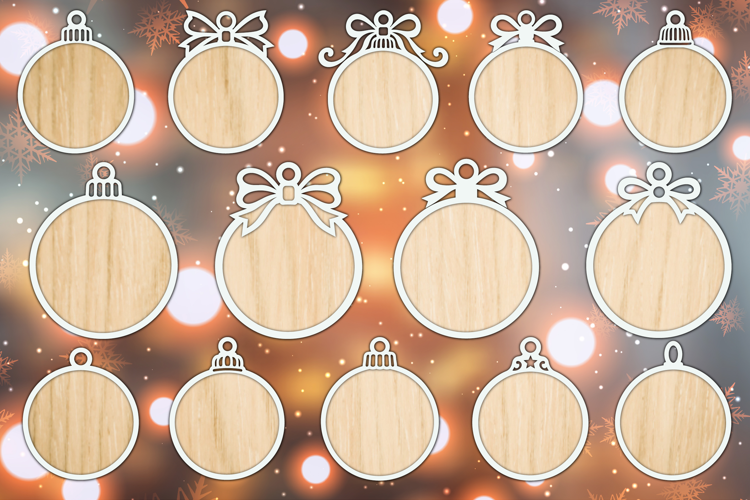 14 Blank Ornament SVG Laser Files