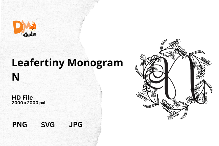 Floral Monogram Letter Svg Image 5