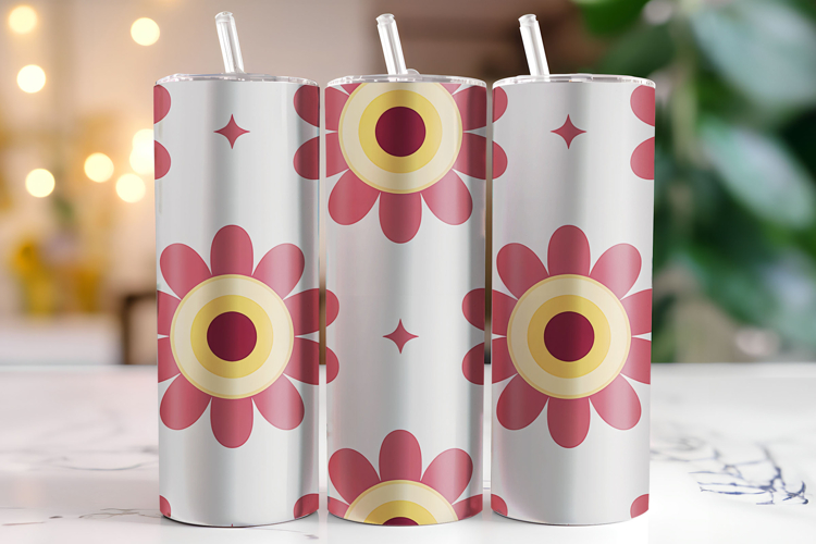 Floral Pattern Tumbler Wrap | Sublimation | Tumblers