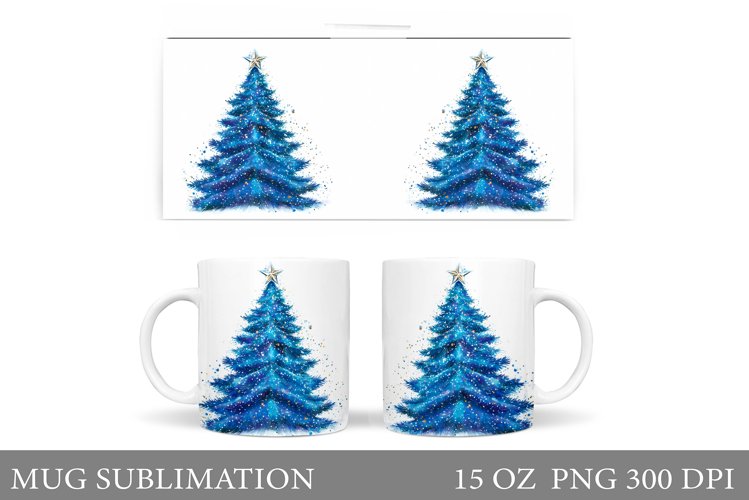 Christmas Tree Mug Design. Christmas Tree Mug Sublimation