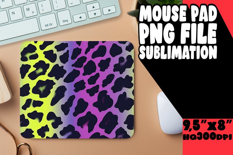 Leopard Gradient Mouse Pad Abstract Art PNG