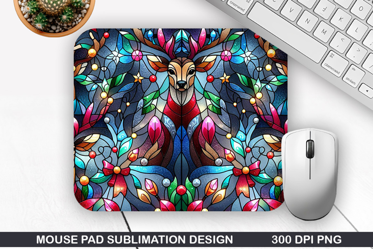 Derr Mouse Pad Sublimation, Christmas Mouse Pad PNG Design