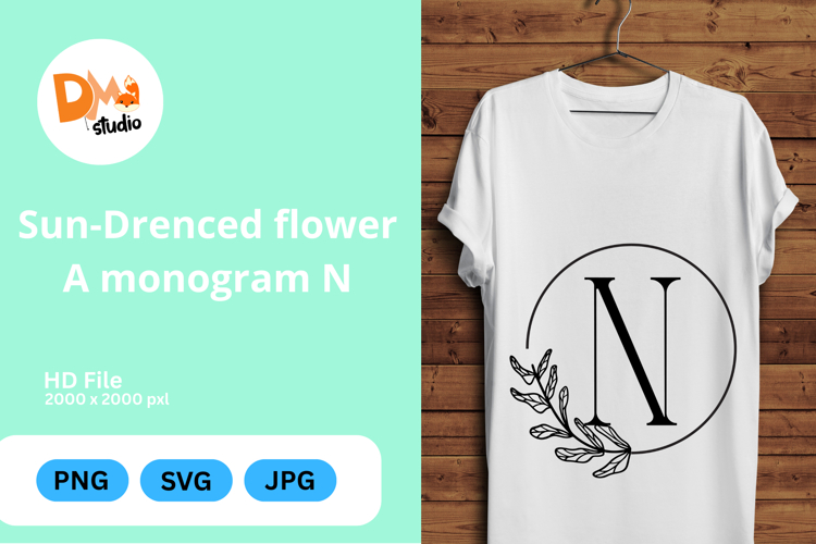 Sun-Drenched Flower Monogram