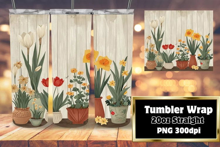 Classic Blossom Tumbler Wrap - 20oz Sublimation