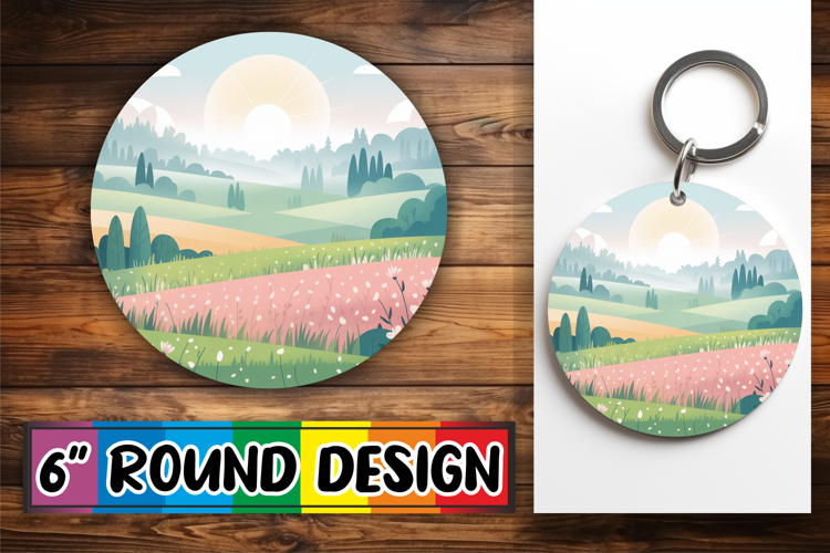 Timeless Keychain Circle Design, Spring