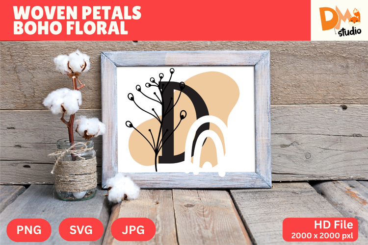 Floral Monogram Letter Svg Image 6