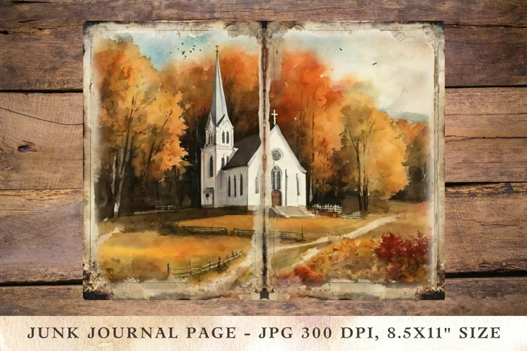 Printable Junk Journal Pages fall autumn 12