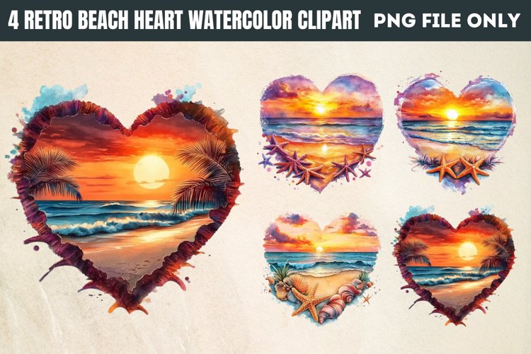 Watercolor Beach Clipart Image 8