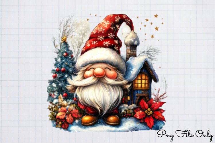 Christmas Gnome Houses Clipart