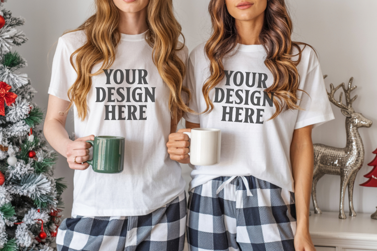 Bella Canvas 3001 Christmas Couple Mockup ,3001 Couple Mock