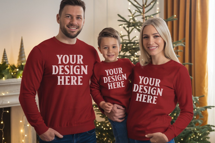 Christmas Family Group Tshirt Mockups