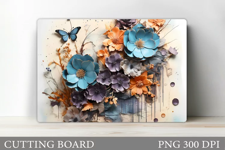 Flowers Cutting Board Design. Flowers Kitchen Cutting Board