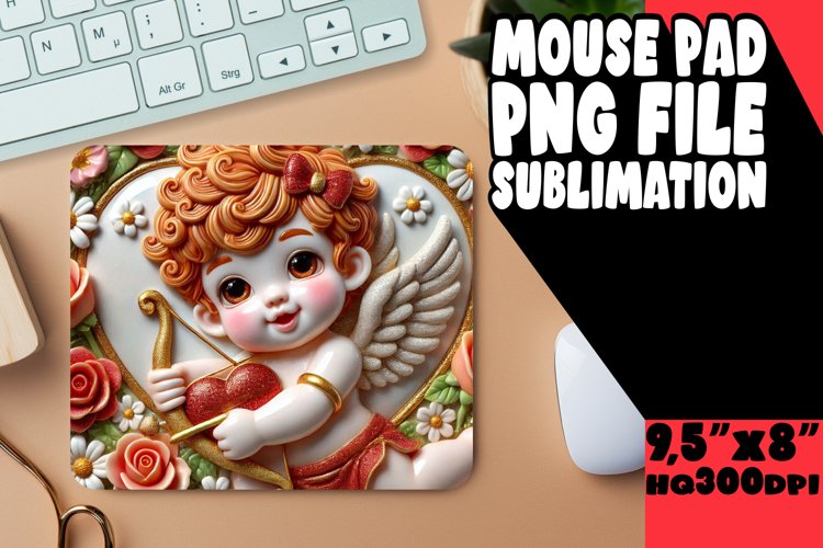 LUMINOUS MOUSE PAD GIFT IDEAS, 3D Cupid
