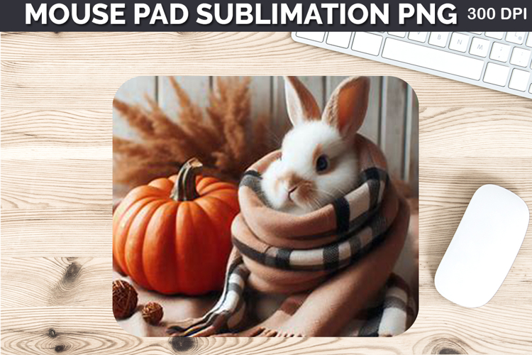 Watercolor Squirrel Mouse Pad Sublimation - Thanksgiving PNG