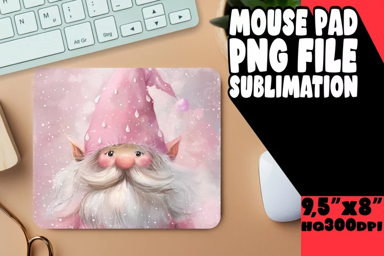 Enchanted Gnome Mouse Pad Design Sublimation PNG