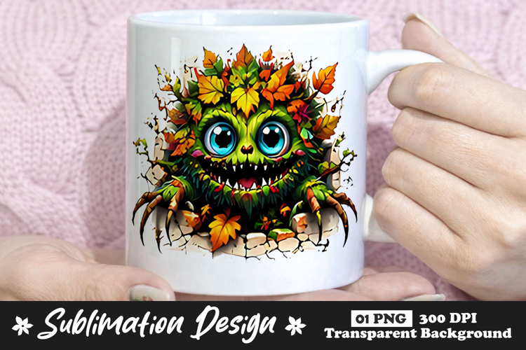 Autumn Leaf Creature Clipart Sublimation PNG