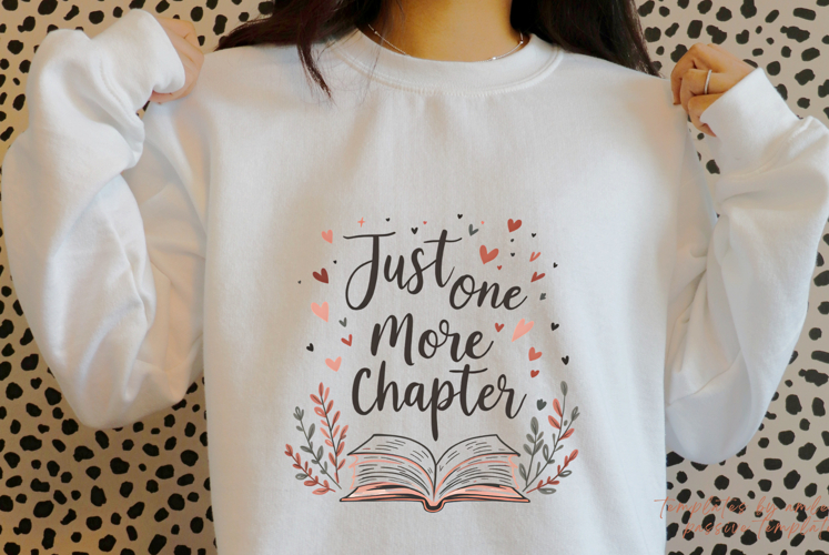 Just One More Chapter PNG Book Lover’s Clipart, Reading