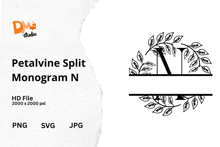 Floral Monogram Letter Svg