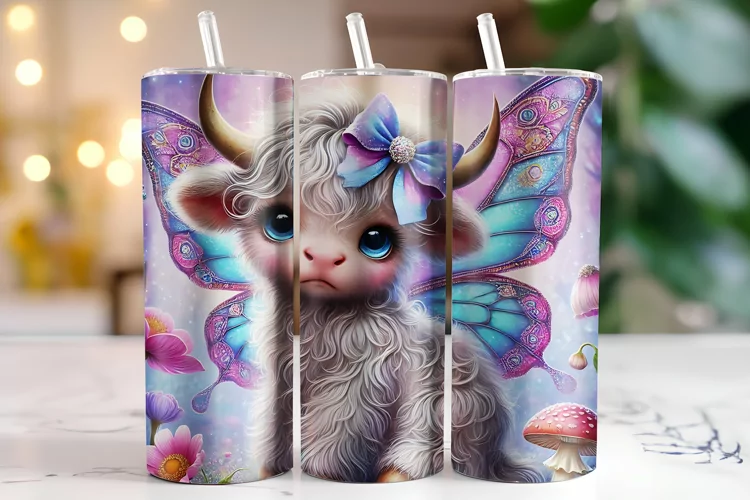 Highland Cow Tumbler Wrap | Sublimation | Tumblers
