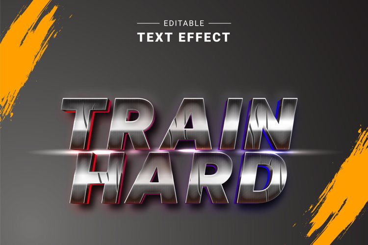 Editable Text Effect for Illustrator. Vector Graphic styles example image 1