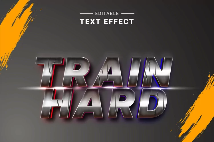 Editable Text Effect for Illustrator. Vector Graphic styles