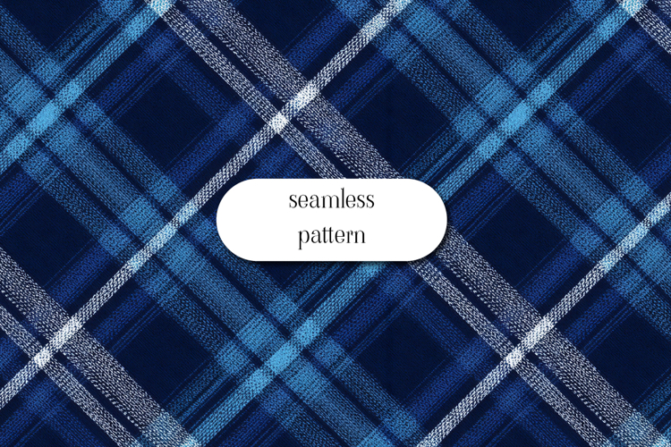 Blue and Navy Seamless Tartan Plaid Pattern Background