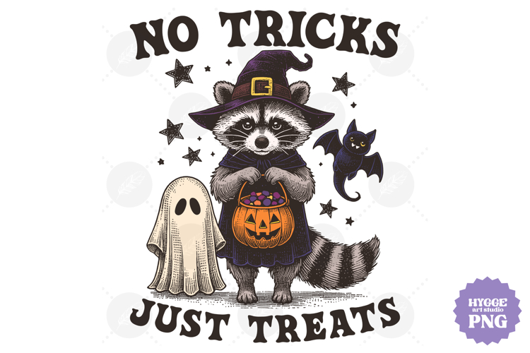 Vintage Funny Sarcastic Feral Witch Raccoon Halloween PNG