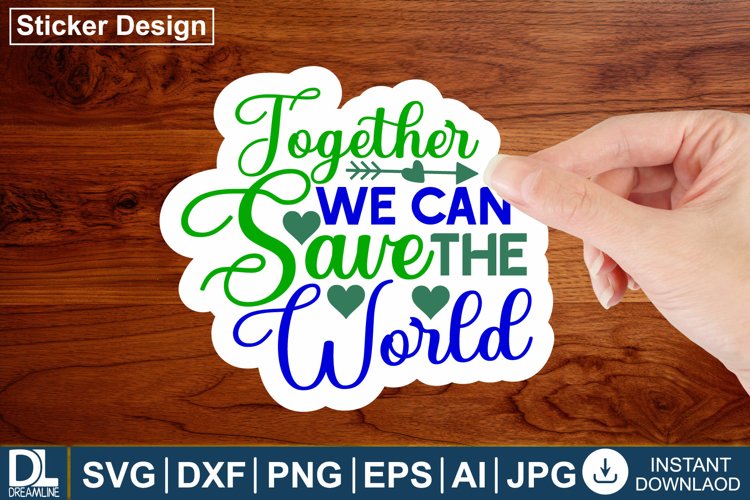 Motivational sticker design, Inspirational sticker design example image 1