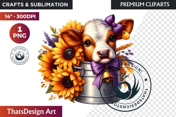 Autumn Cute animal in a bucket clipart Pumpkin thanksgiving