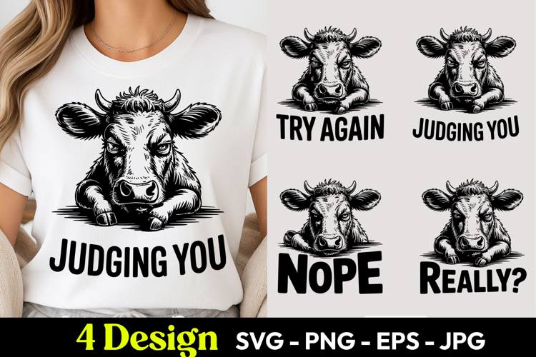 Judging Cow Nope Really SVG PNG