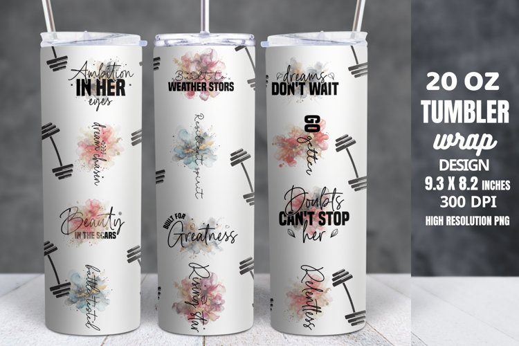 Strong Woman Tumbler Wrap Bundle, Strong Woman Tumbler