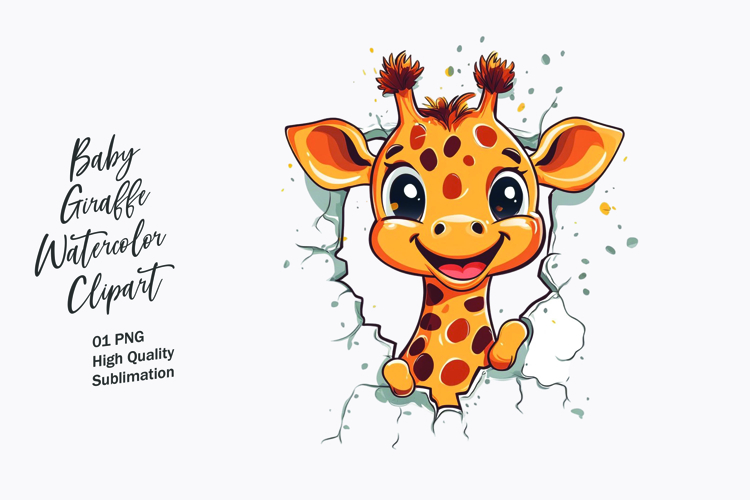 Cute Giraffe Clipart Image 16