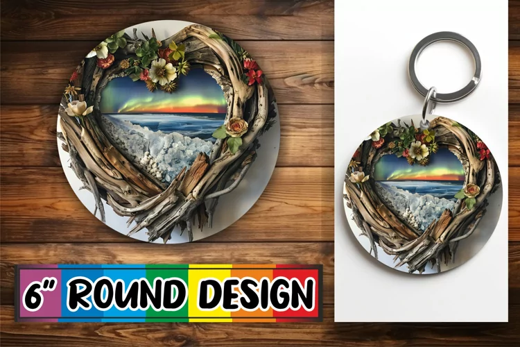 Summer Floral Delight Sublimation 3D Heart Frame