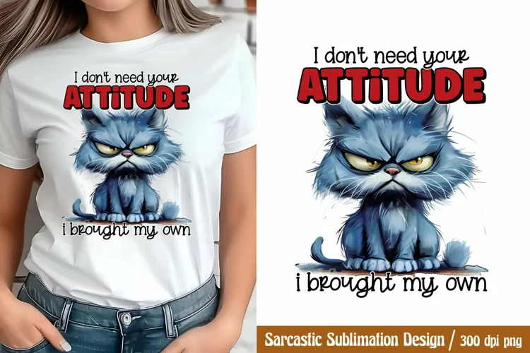 Funny Sarcastic Sublimation, I don't need your attitude i br