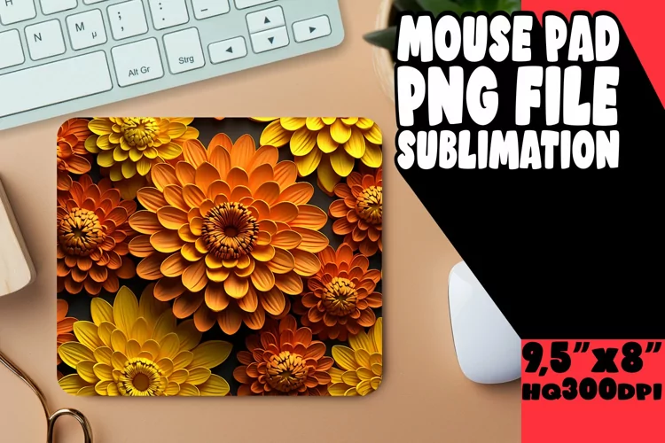 Upgrade Desk: 3D Floral Mouse Mats