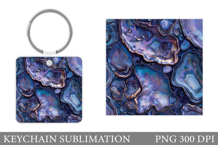 Seashell Texture Keychain. 3D Abstract Keychain Design example image 1