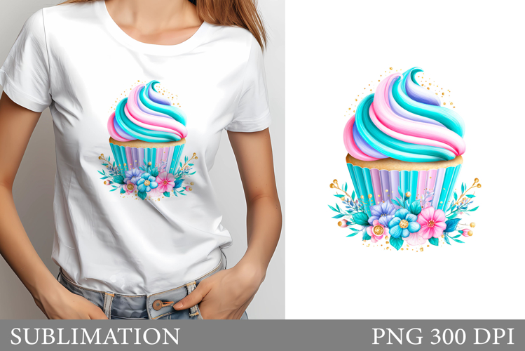 Cupcake T-Shirt Design. Cupcake Sublimation