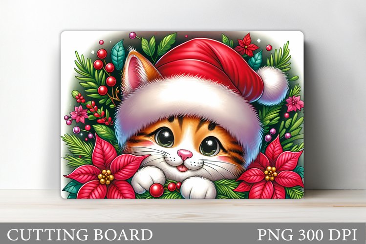 Christmas Cat Cutting Board. Christmas Cutting Board Design