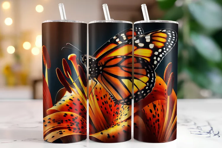 Butterfly Tumbler Wrap | Sublimation | Tumblers