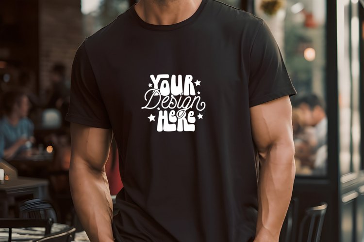 Gildan 64000 Tshirt Mockup, Black Tshirt Mockup 64000