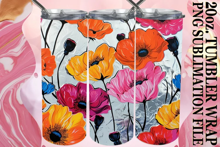 Vibrant Springtime Tumbler Art