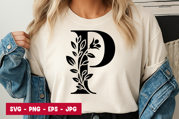 Floral Alphabet Svg Image 14