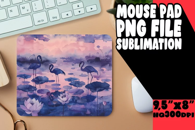 Exquisite Flamingo Sublimation Mouse Pads