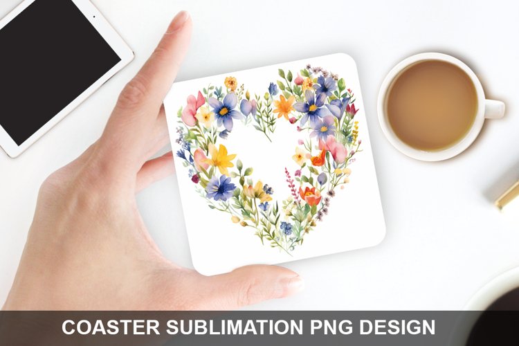 Spring Flower - Coaster Sublimation Design