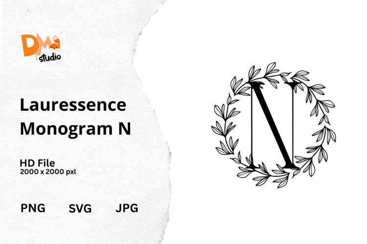 Floral Monogram Letter Svg Image 19