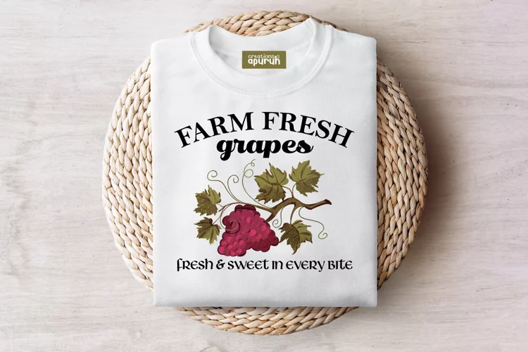 Farm Fresh Market's Vintage Fruit Tee Sublimation Design 14