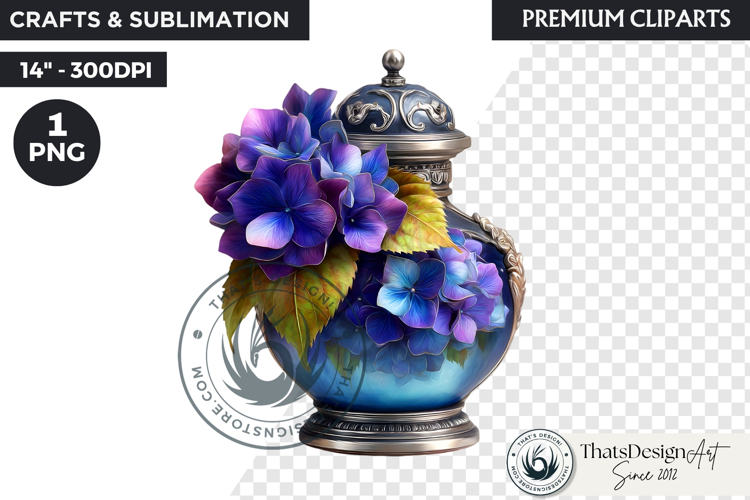 Royal Hydrangea Guardian Fantasy Warrior Floral Graphic