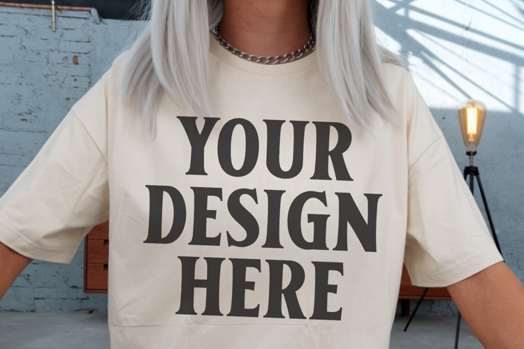 Comfort Colors 1717 Ivory T-Shirt Mockup