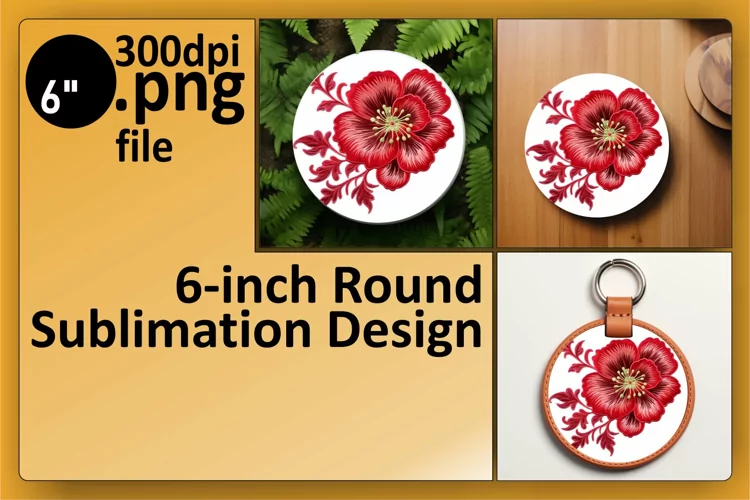 Garden Beauty Embroidered Keychain Charm