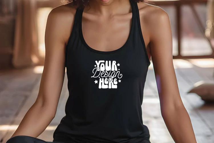 Next Level 1533 Black Mockup, Next Level Tank Top Mockup